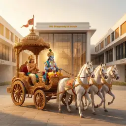 Sri Krishna and Arjuna on Chariot